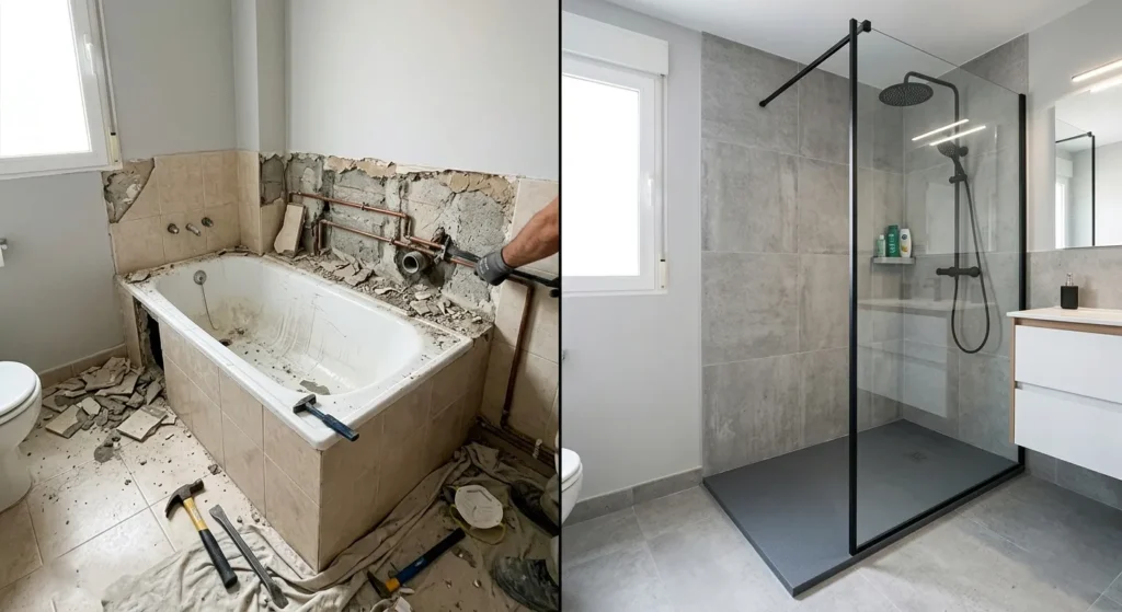 Cambiar bañera por plato de ducha: Seguridad, ahorro y confort para toda la familia