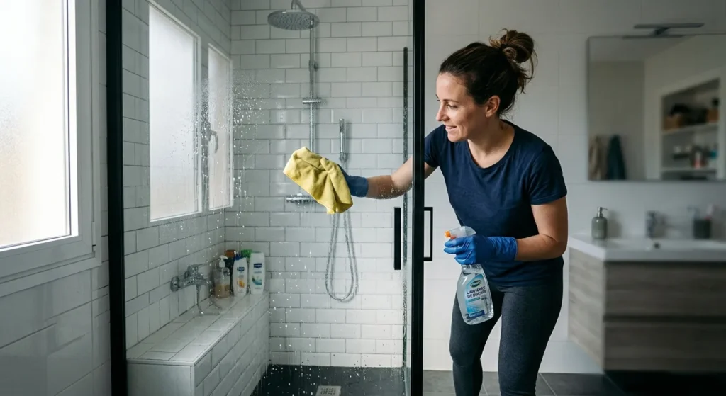Cómo limpiar y mantener el cristal de la ducha sin manchas de cal